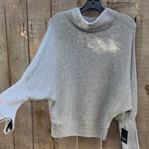 Simply Vera Vera Wang Light Gray Cowl Neck Sweater